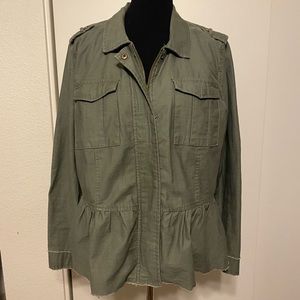 Women's Army Green Cargo Jacket